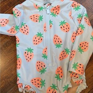 Old Navy Kids One Piece Swimsuit - Strawberry Print